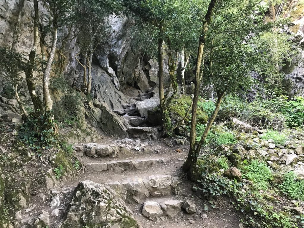 Der Weg zum Eingang der Burg