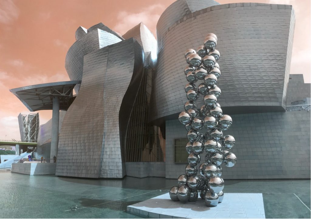 Installation im Wassergarten